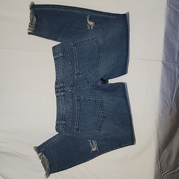 FREE PEOPLE Distressed Cropped Capri Jeans Low Rise Size W28 - Picture 12 of 17